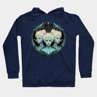 Triple Moon Goddess for witches and witchcraft prationers Hoodie